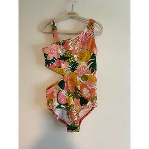 Garnet Hill Girls' Wave Rider Cutout One-Piece‎ Swimsuit SIZE 6